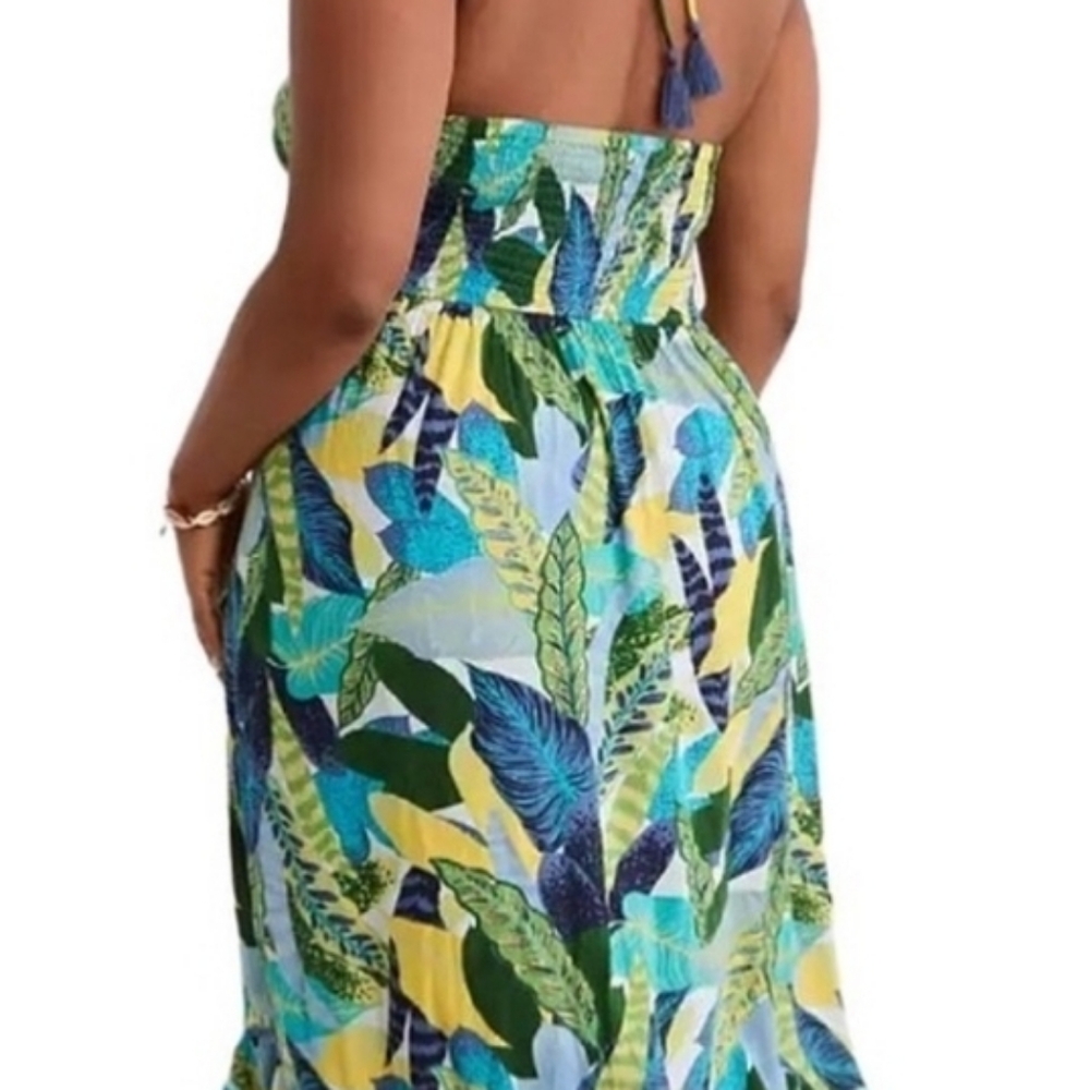 AERIE | Halter Beach Maxi Sundress - Picture 3 of 8